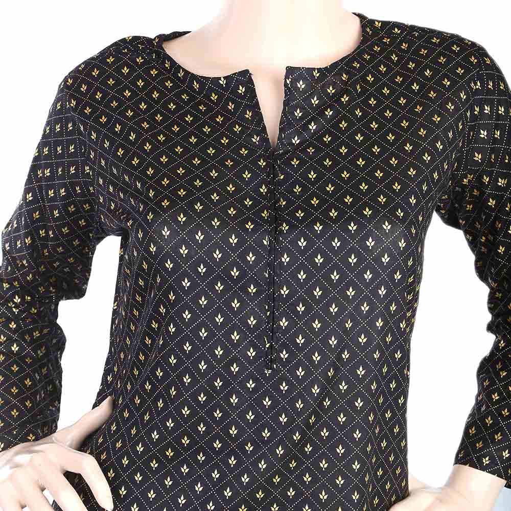 Women's Plain Kurti - Black, Women, Ready Kurtis, Chase Value, Chase Value