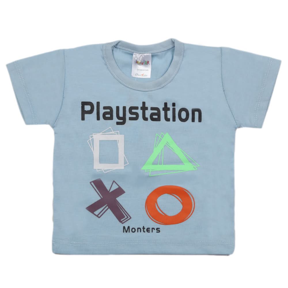 Newborn Boys Half Sleeves T-Shirt - Blue, Kids, Newborn Boys Shirts And T-Shirts, Chase Value, Chase Value