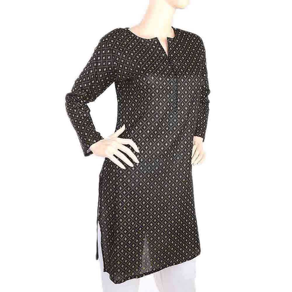 Women's Plain Kurti - Black, Women, Ready Kurtis, Chase Value, Chase Value