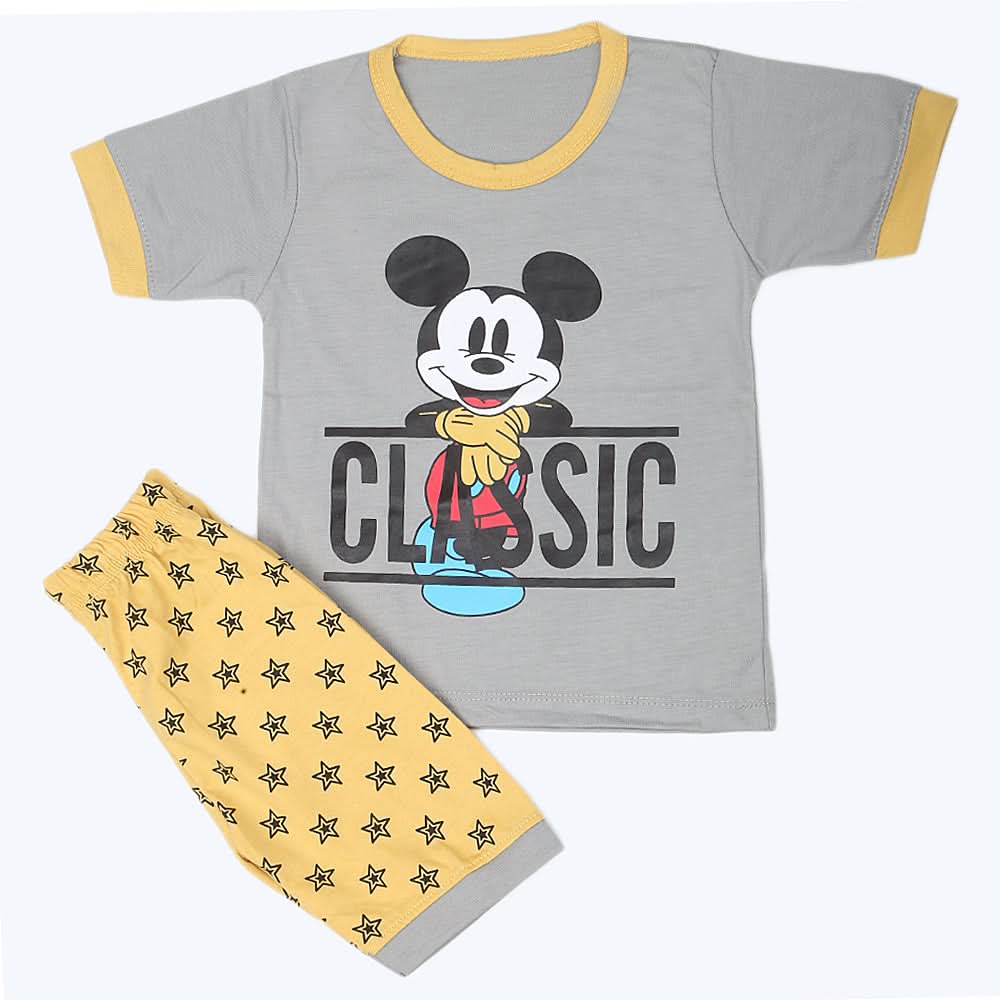 Boys Half Sleeves Suits  Sml 9102 - Grey, Kids, Boys Sets And Suits, Chase Value, Chase Value