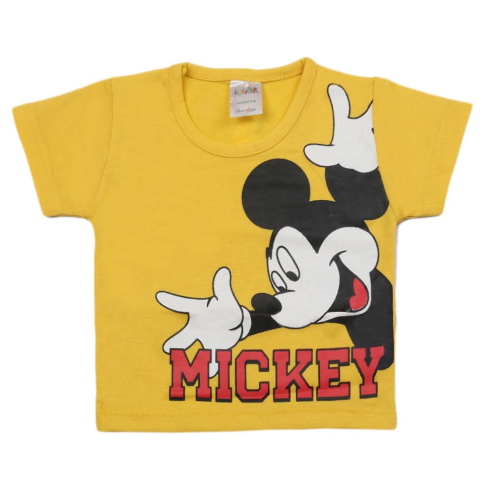 Newborn Boys Half Sleeves T-Shirt - Yellow, Kids, Newborn Boys Shirts And T-Shirts, Chase Value, Chase Value