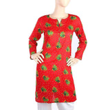 Women's Plain Kurti - Red, Women, Ready Kurtis, Chase Value, Chase Value