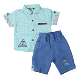 Newborn Boys Half Sleeves Suit - Blue, Newborn Boys Sets & Suits, Chase Value, Chase Value