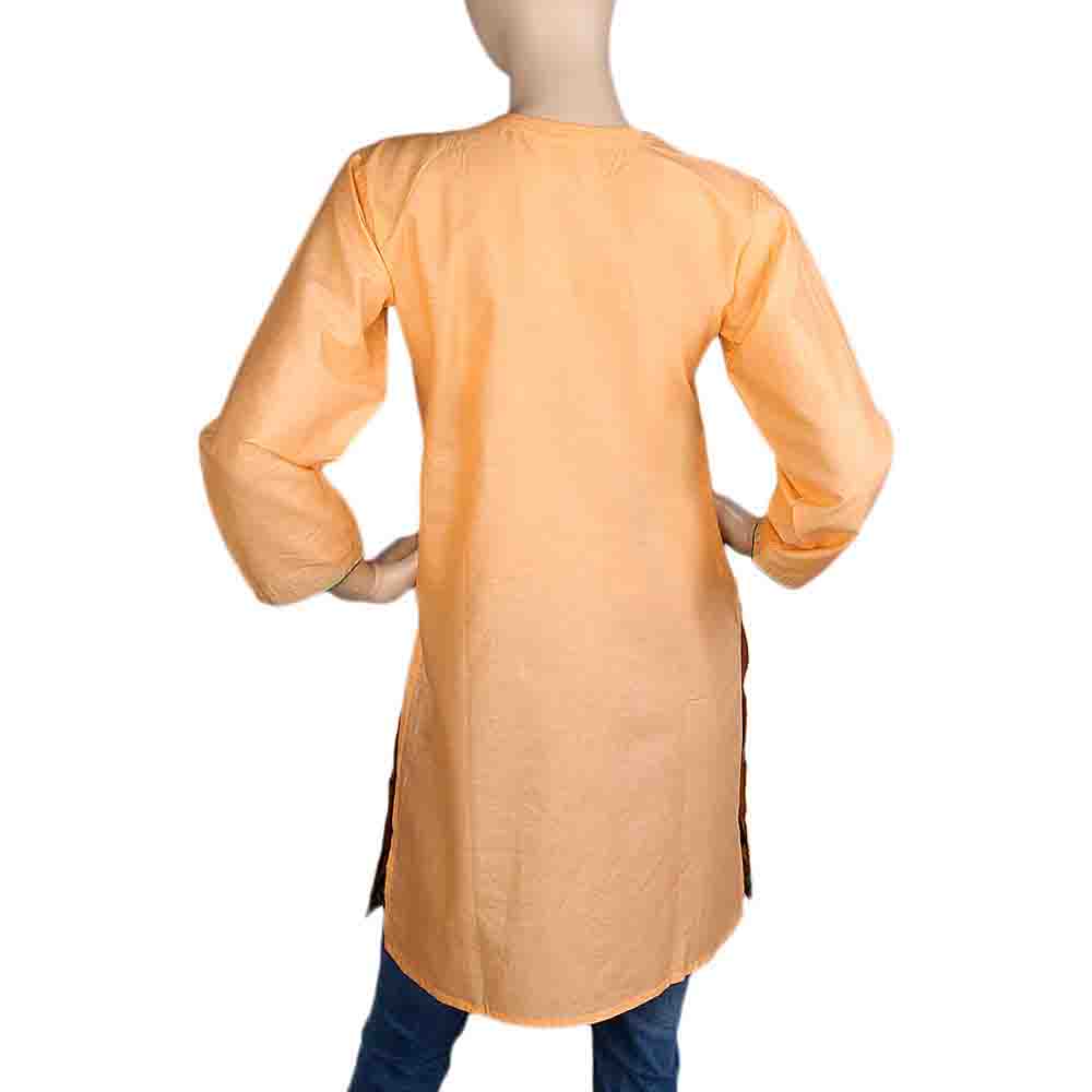 Women's Embroidered Kurti - Peach, Women, Ready Kurtis, Chase Value, Chase Value