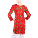 Women's Plain Kurti - Red, Women, Ready Kurtis, Chase Value, Chase Value
