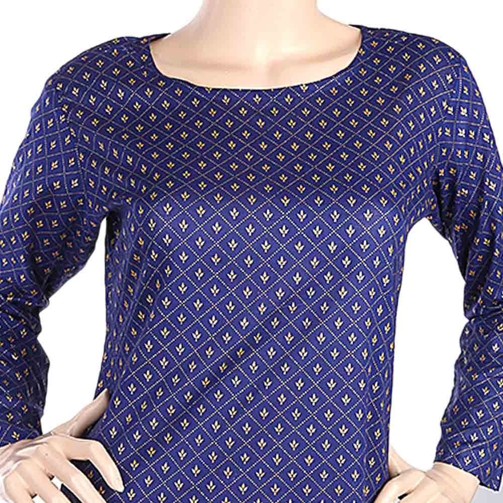 Women's Plain Kurti - Navy Blue, Women, Ready Kurtis, Chase Value, Chase Value