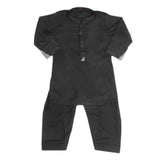 Boys Embroidered Kurta Shalwar Suit - Black, Kids, Boys Shalwar Kameez, Chase Value, Chase Value