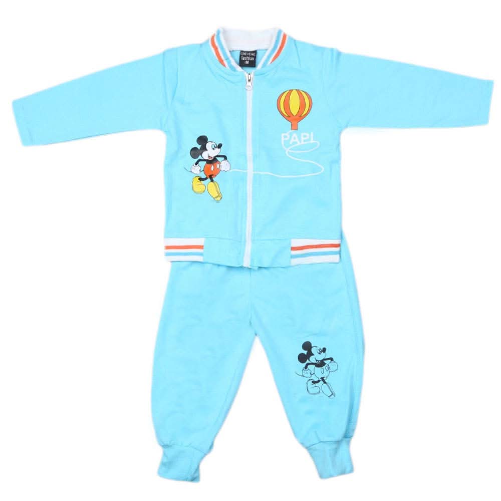Boys Full Sleeves 3 Pcs Suit  - Light Blue, Kids, Boys Sets And Suits, Chase Value, Chase Value