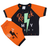 Newborn Boys Half Sleevs Suit - Orange, Kids, Newborn Boys Sets And Suits, Chase Value, Chase Value