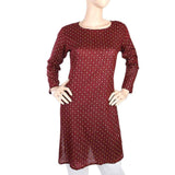 Women's Plain Kurti - Maroon, Women, Ready Kurtis, Chase Value, Chase Value