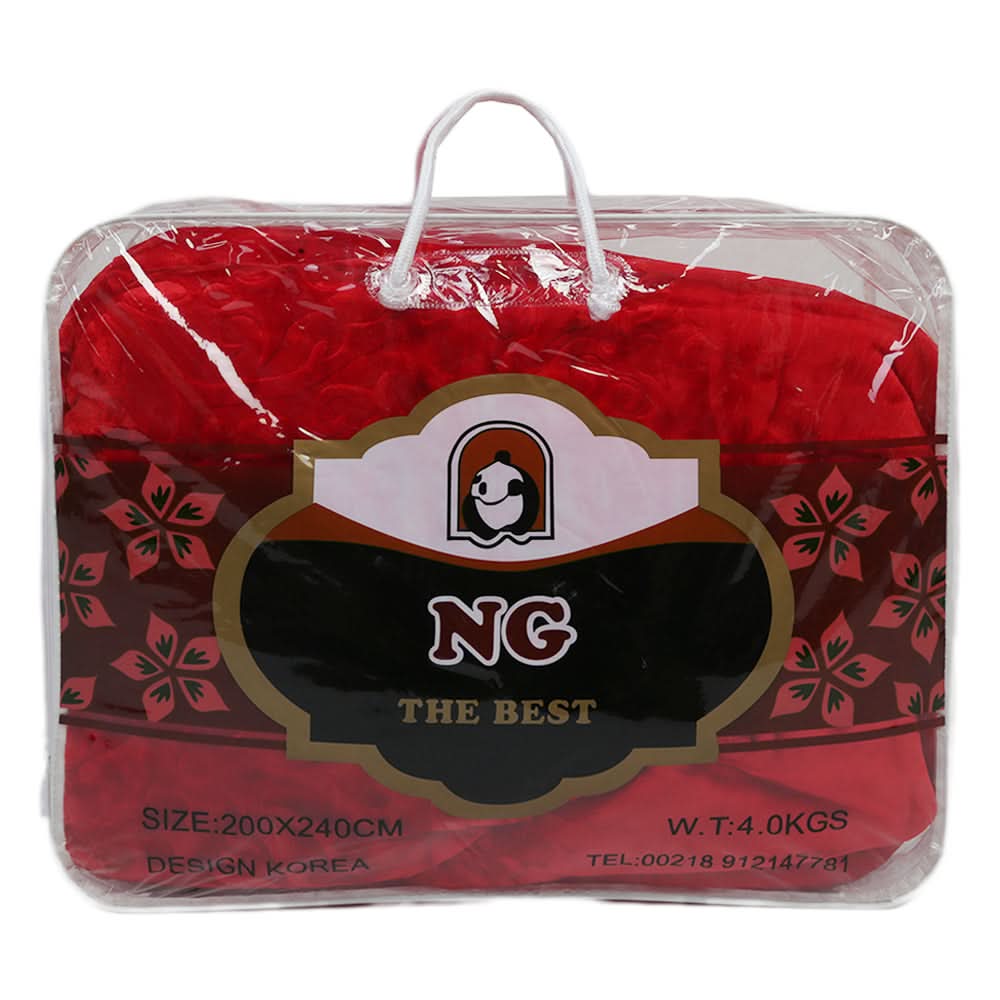Double Bed Blanket NG Best 2 PLY - Red, Home & Lifestyle, Blanket, Chase Value, Chase Value