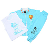 Boys Full Sleeves 3 Pcs Suit  - Light Blue, Kids, Boys Sets And Suits, Chase Value, Chase Value