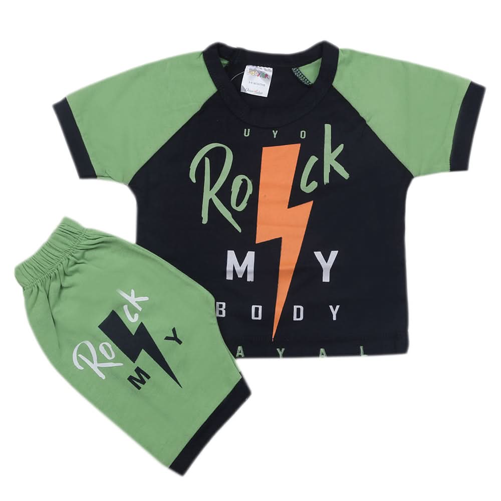 Newborn Boys Half Sleevs Suit - Green, Kids, Newborn Boys Sets And Suits, Chase Value, Chase Value