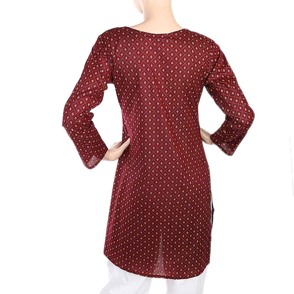 Women's Plain Kurti - Maroon, Women, Ready Kurtis, Chase Value, Chase Value