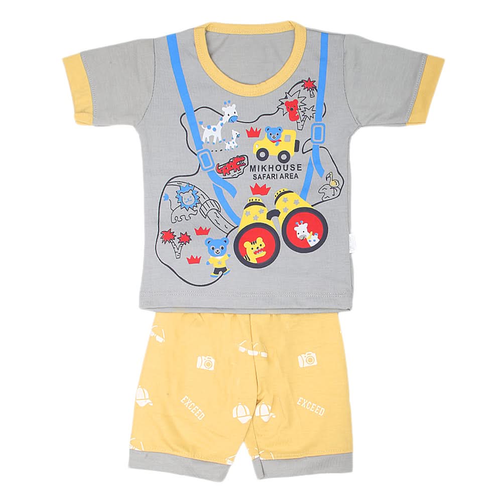 Boys Half Sleeves Suits  Sml 9099 - Grey, Kids, Boys Sets And Suits, Chase Value, Chase Value