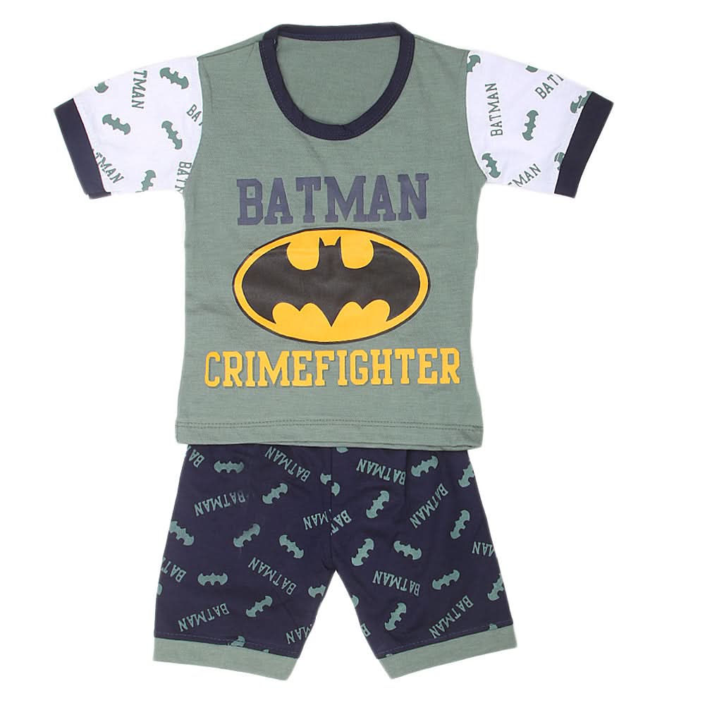 Boys Half Sleeves Suits  Sml 9067 - Green, Kids, Boys Sets And Suits, Chase Value, Chase Value
