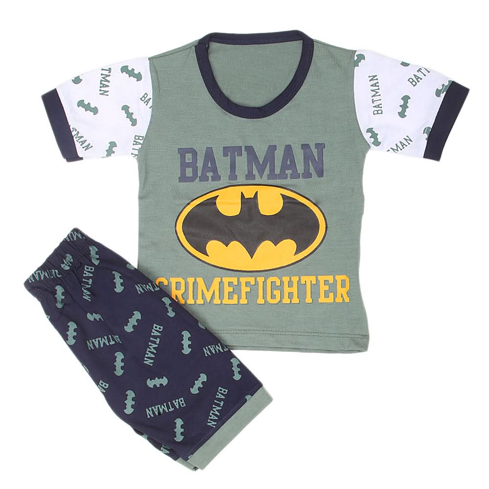 Boys Half Sleeves Suits  Sml 9067 - Green, Kids, Boys Sets And Suits, Chase Value, Chase Value