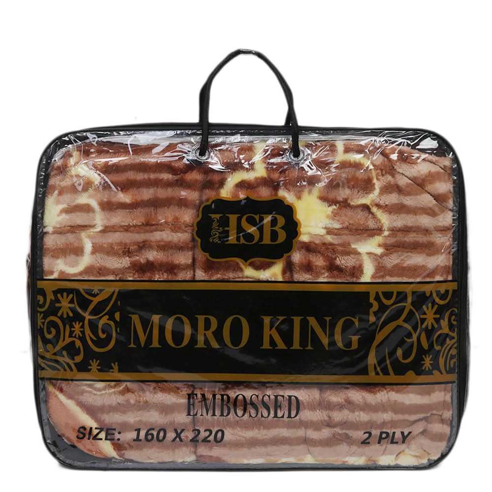 Single Bed Blanket Moro King 2 Ply - Light Brown, Home & Lifestyle, Blanket, Moro, Chase Value