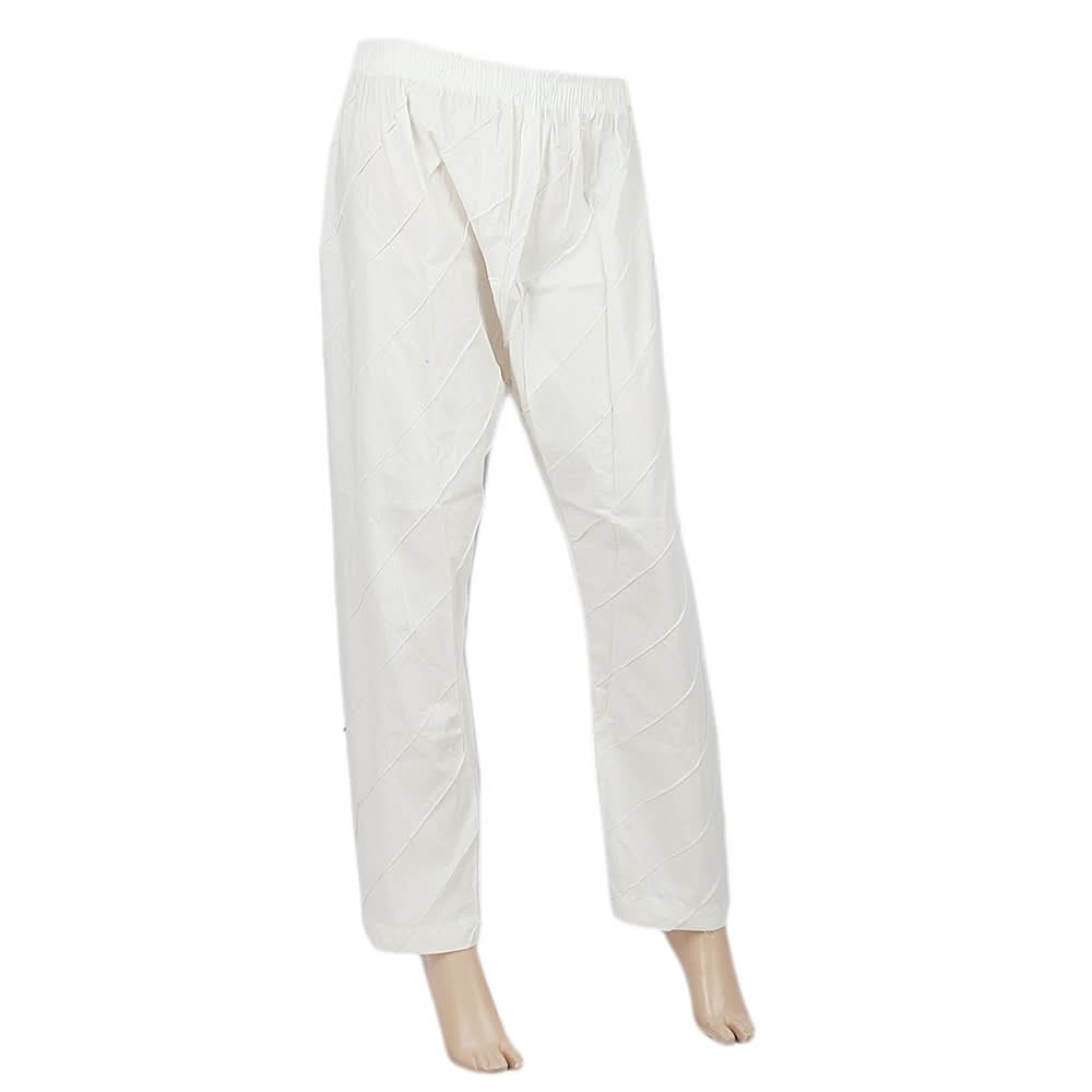 Women's Full Trouser - White, Women, Pants & Tights, Chase Value, Chase Value