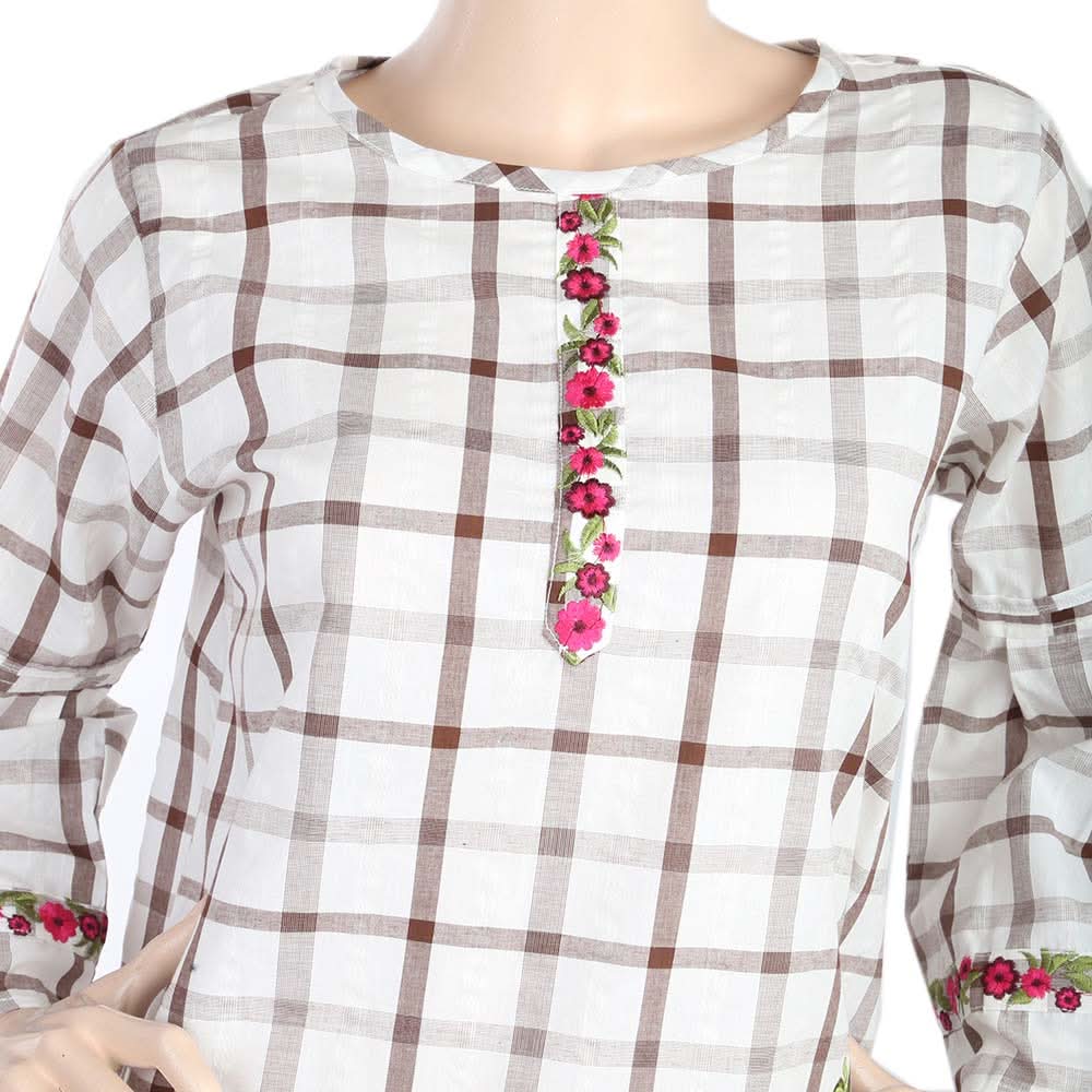 Women's Strip Cotton Kurti - Brown, Women, Ready Kurtis, Chase Value, Chase Value