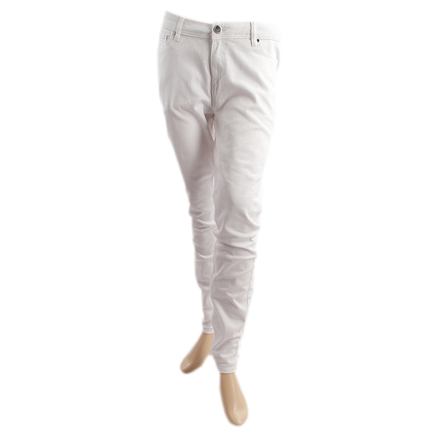Women's Denim Pant - White, Women Pants & Tights, Chase Value, Chase Value