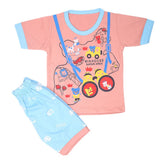 Boys Half Sleeves Suits  Sml 9099 - Peach, Kids, Boys Sets And Suits, Chase Value, Chase Value