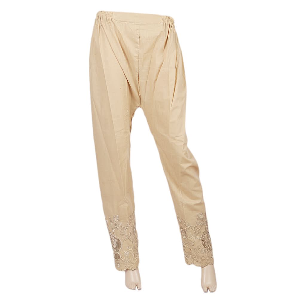 Women's Embroidered Trouser - Beige, Women, Pants & Tights, Chase Value, Chase Value