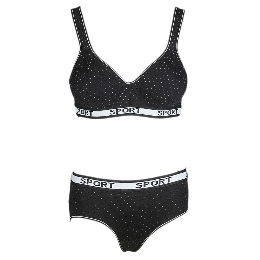 Women's Sports Bra Set (Z-166) - Black, Undergarments, Chase Value, Chase Value