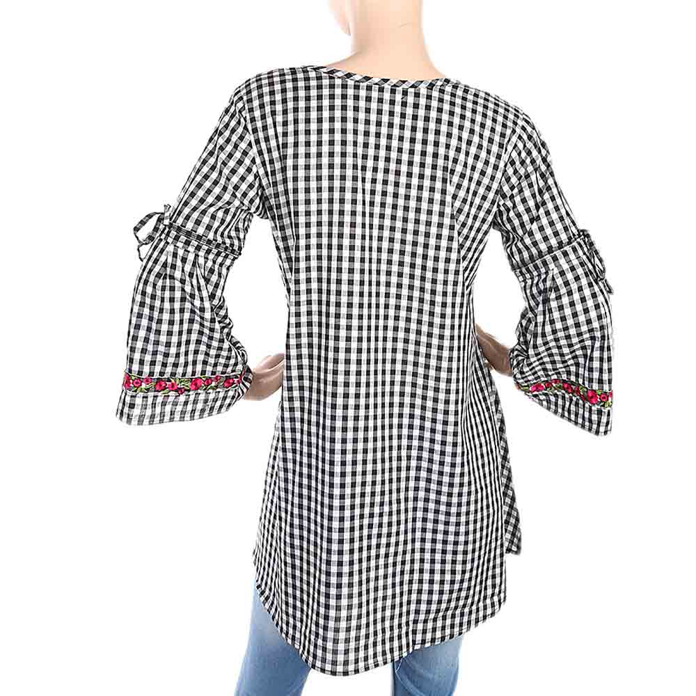 Women's Strip Cotton Kurti - Black, Women, Ready Kurtis, Chase Value, Chase Value