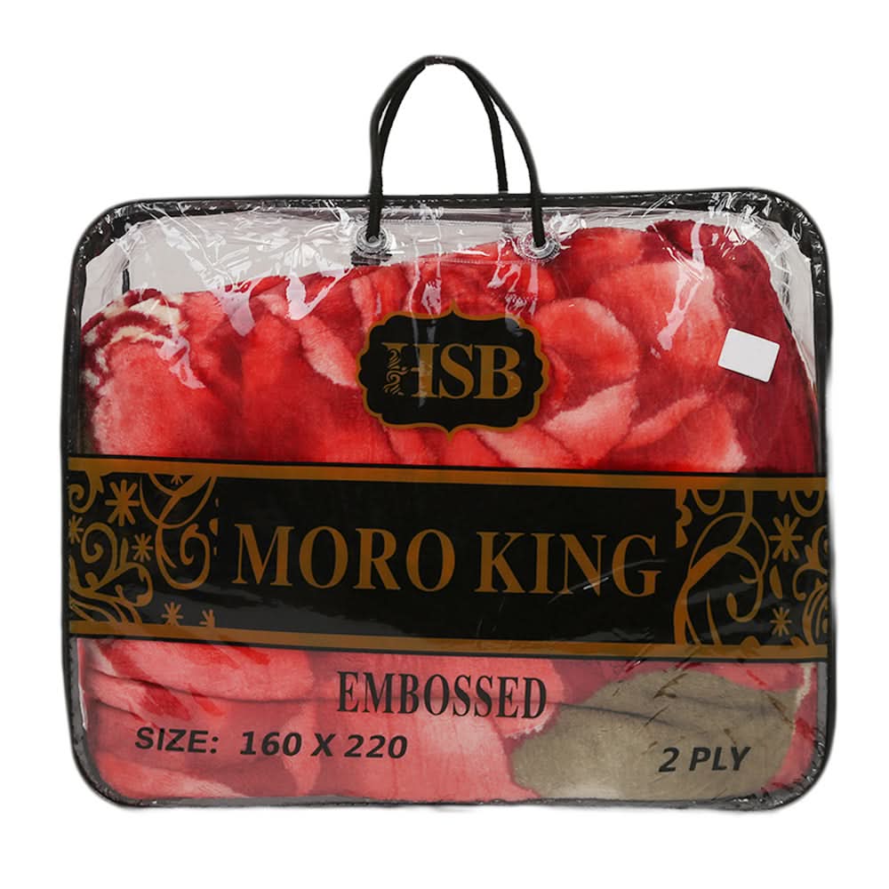 Single Bed Blanket Moro King 2 Ply - Red, Home & Lifestyle, Blanket, Moro, Chase Value