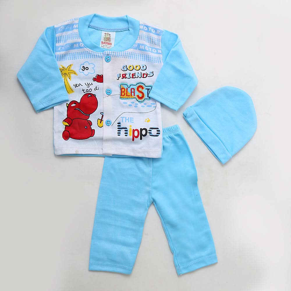 Newborn Boys Full Sleeves Suit - Cyan, Kids, NB Boys Sets And Suits, Chase Value, Chase Value