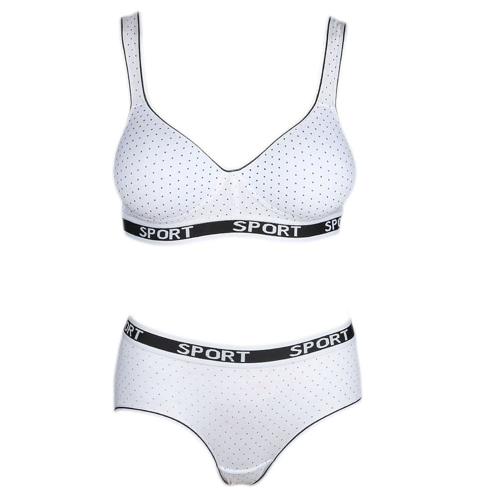 Women's Sports Bra Set (Z-166) - White, Undergarments, Chase Value, Chase Value