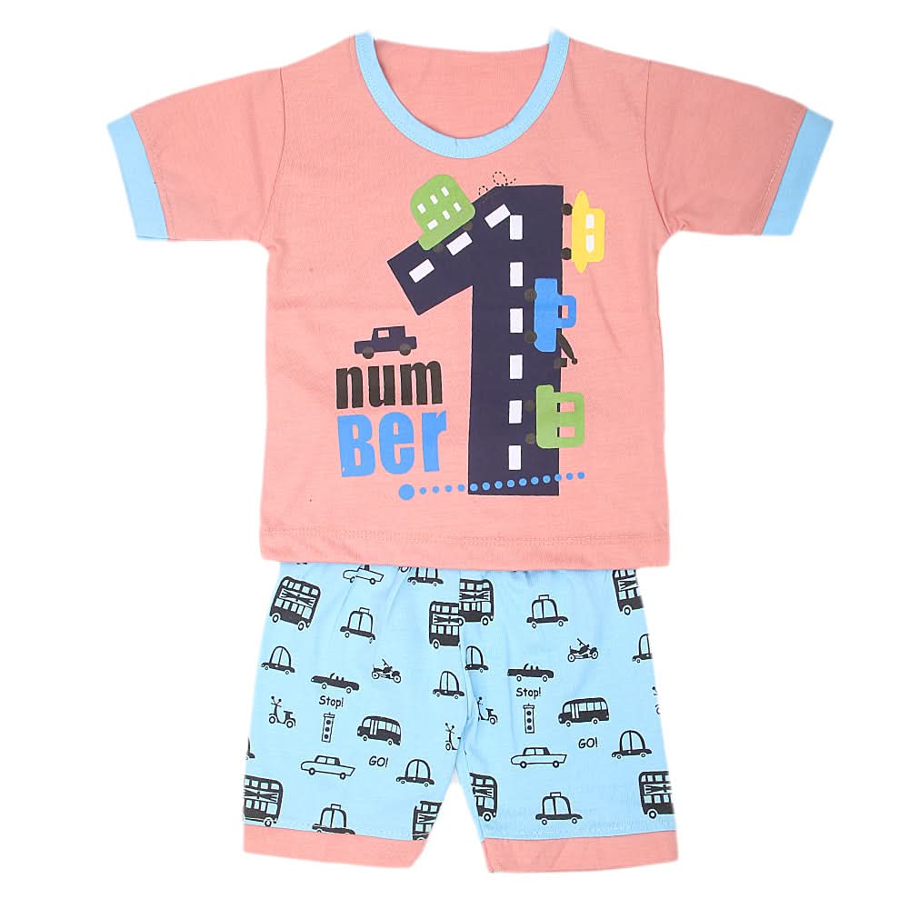 Boys Half Sleeves Suits  Sml 9098 - Tea Pink, Kids, Boys Sets And Suits, Chase Value, Chase Value