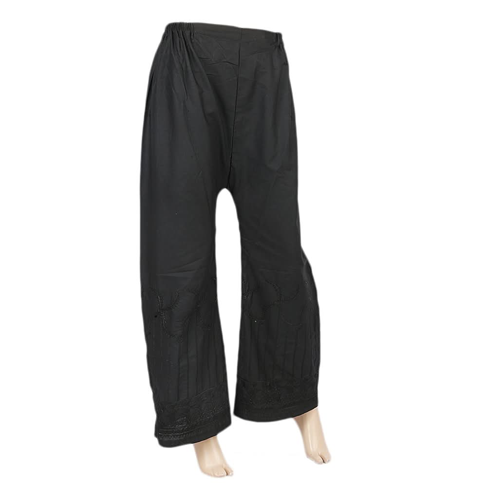 Women's Embroidered Bell Bottom Trouser - Black, Women, Pants & Tights, Chase Value, Chase Value