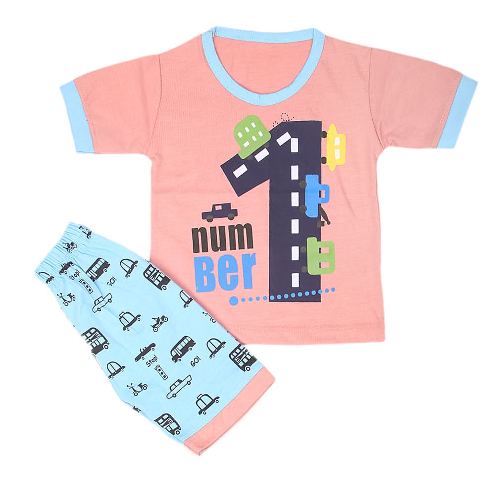 Boys Half Sleeves Suits  Sml 9098 - Tea Pink, Kids, Boys Sets And Suits, Chase Value, Chase Value