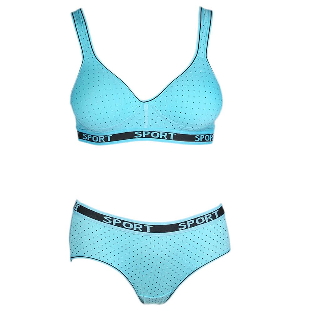 Women's Sports Bra Set (Z-166) - Light Blue, Undergarments, Chase Value, Chase Value