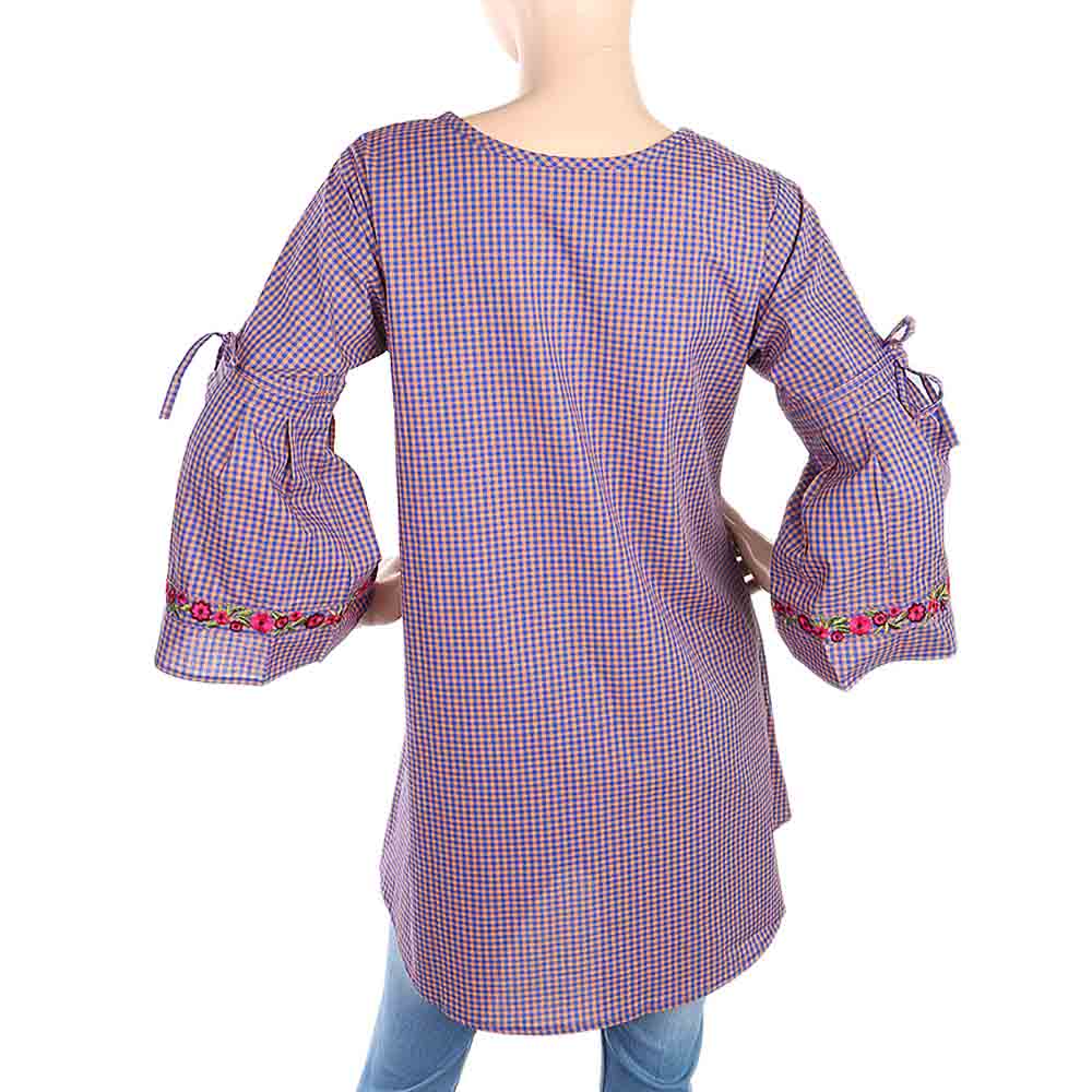 Women's Strip Cotton Kurti - Royal Blue, Women, Ready Kurtis, Chase Value, Chase Value