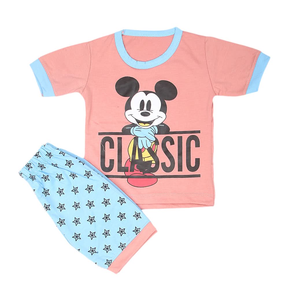 Boys Half Sleeves Suits  Sml 9102 - Tea Pink, Kids, Boys Sets And Suits, Chase Value, Chase Value