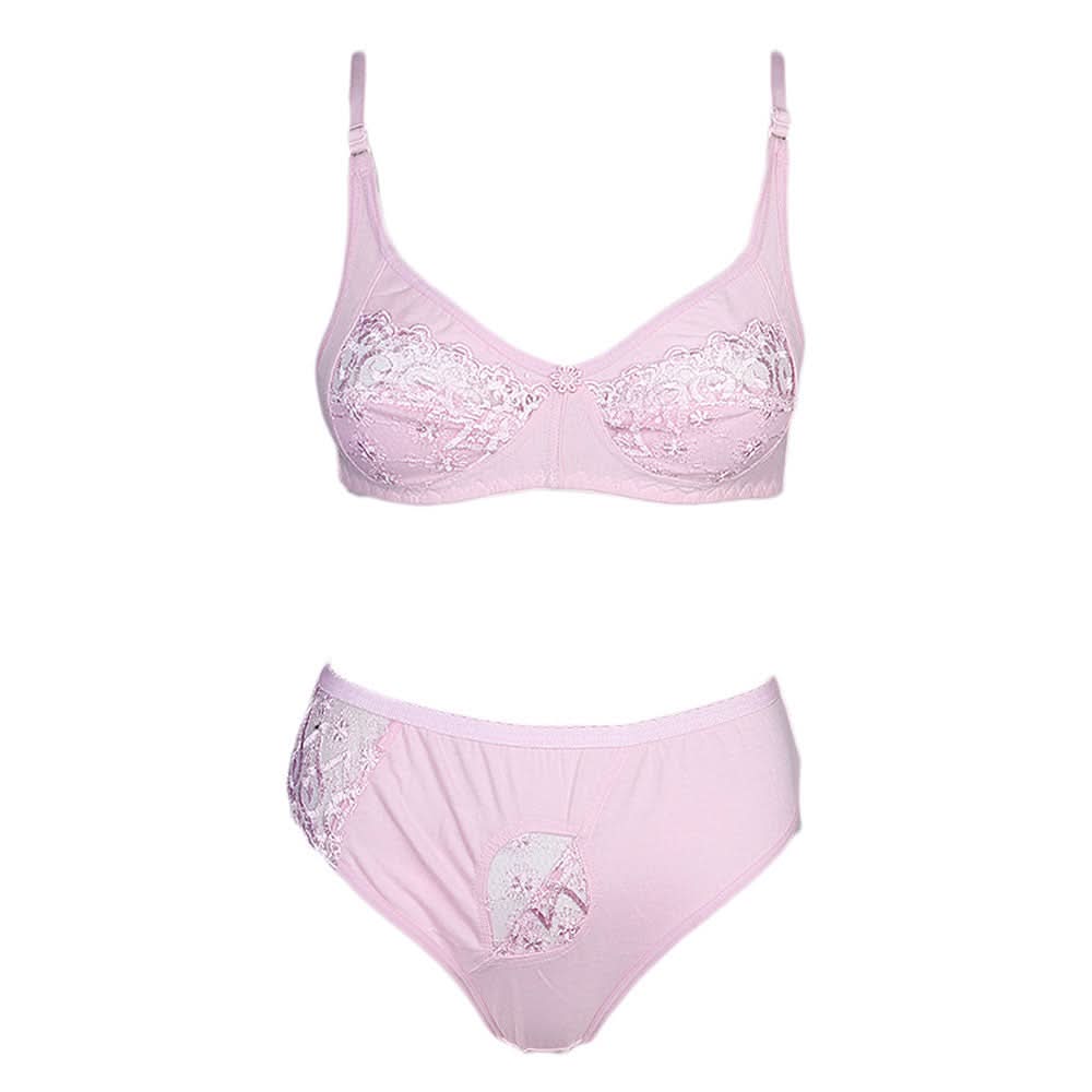 Women's Panty & Bra Set - Light-Pink, Women, Bra And Panty Sets, Chase Value, Chase Value