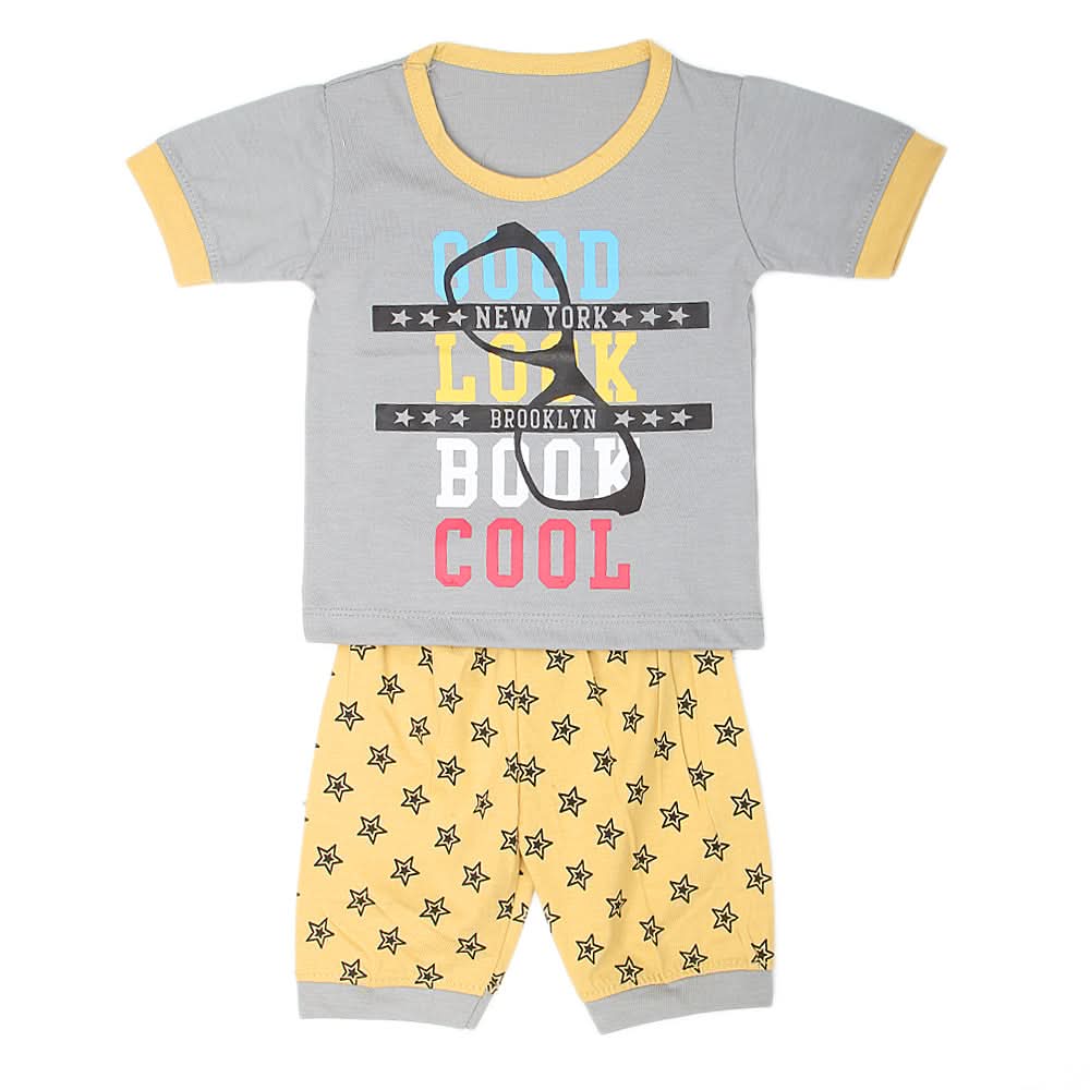 Boys Half Sleeves Suits  Sml 9103 - Grey, Kids, Boys Sets And Suits, Chase Value, Chase Value