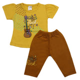 Newborn Girls Half Sleeves Suits - Mustard, Kids, Newborn Girls Sets And Suits, Chase Value, Chase Value