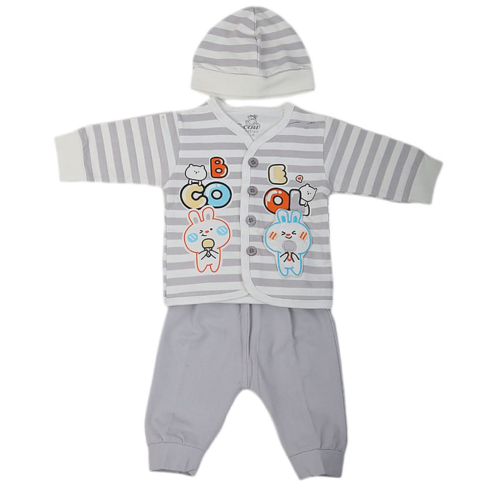 Newborn Boys Full Sleeves Suit - Grey, Kids, NB Boys Sets And Suits, Chase Value, Chase Value