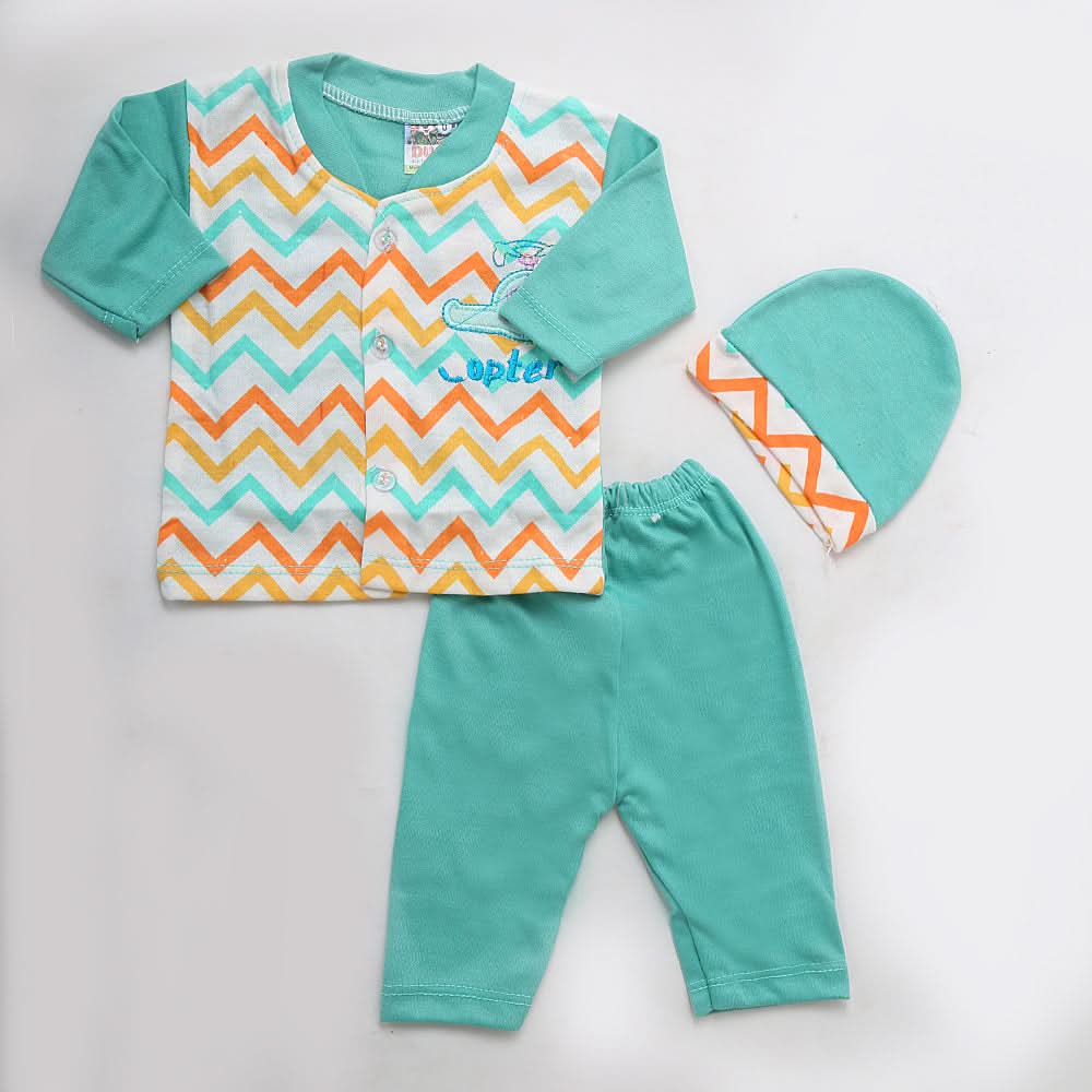 Newborn Boys Full Sleeves Suit - Steel Blue, Kids, NB Boys Sets And Suits, Chase Value, Chase Value