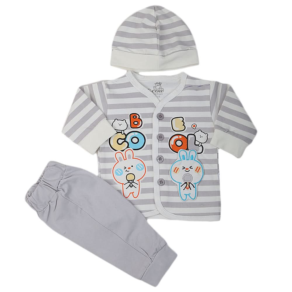 Newborn Boys Full Sleeves Suit - Grey, Kids, NB Boys Sets And Suits, Chase Value, Chase Value