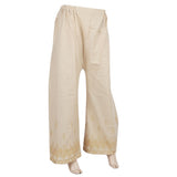 Women's Embroidered Bell Bottom Trouser - Beige, Women, Pants & Tights, Chase Value, Chase Value