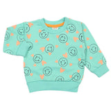 Newborn Girls Full Sleeves T-shirt - Sea Green, Newborn Girls T-Shirts, Chase Value, Chase Value