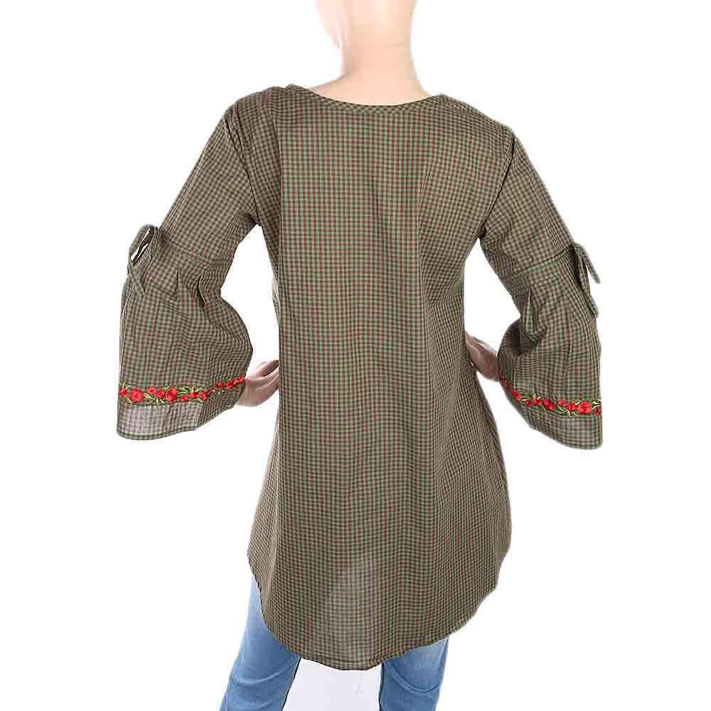 Women's Strip Cotton Kurti - Green, Women, Ready Kurtis, Chase Value, Chase Value