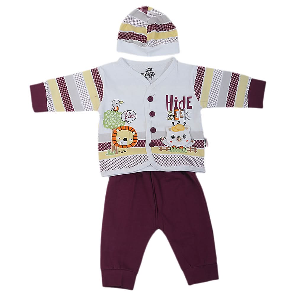 Newborn Boys Full Sleeves Suit - Purple, Kids, NB Boys Sets And Suits, Chase Value, Chase Value