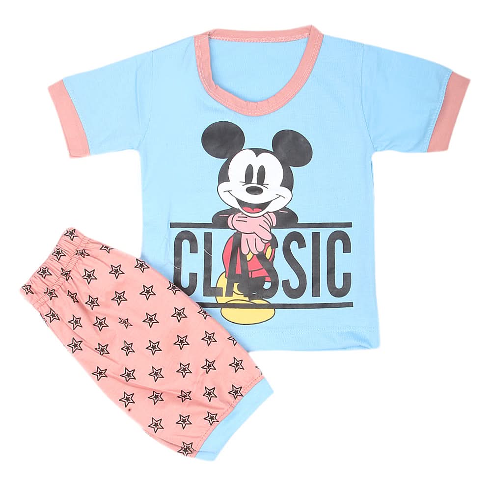 Boys Half Sleeves Suits  Sml 9102 - Blue, Kids, Boys Sets And Suits, Chase Value, Chase Value