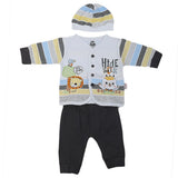 Newborn Boys Full Sleeves Suit - Dark Grey, Kids, NB Boys Sets And Suits, Chase Value, Chase Value
